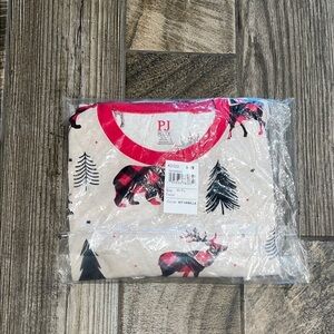 NWT PJ Place Festive Reindeer / Bear channel Pajama set.